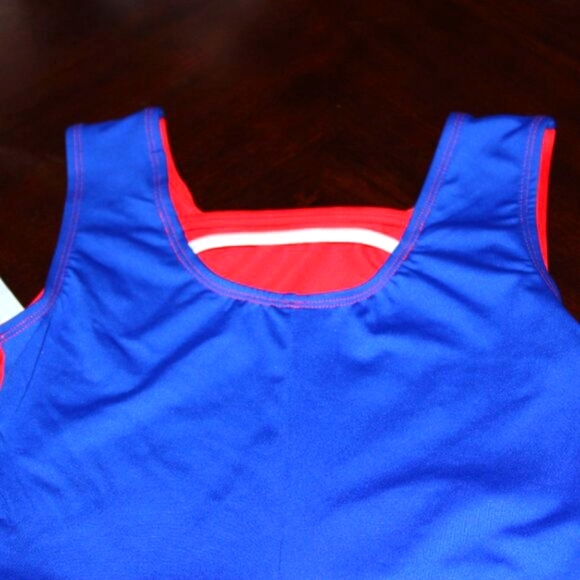 Cat & Jack Red, White & Blue Sparkle Gymnastics Leotard – XL (14) | NWT - Picture 4 of 4